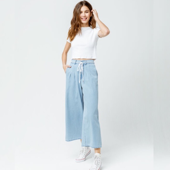 Dickies Denim - DICKIES Pleated Wide Leg Denim Pants